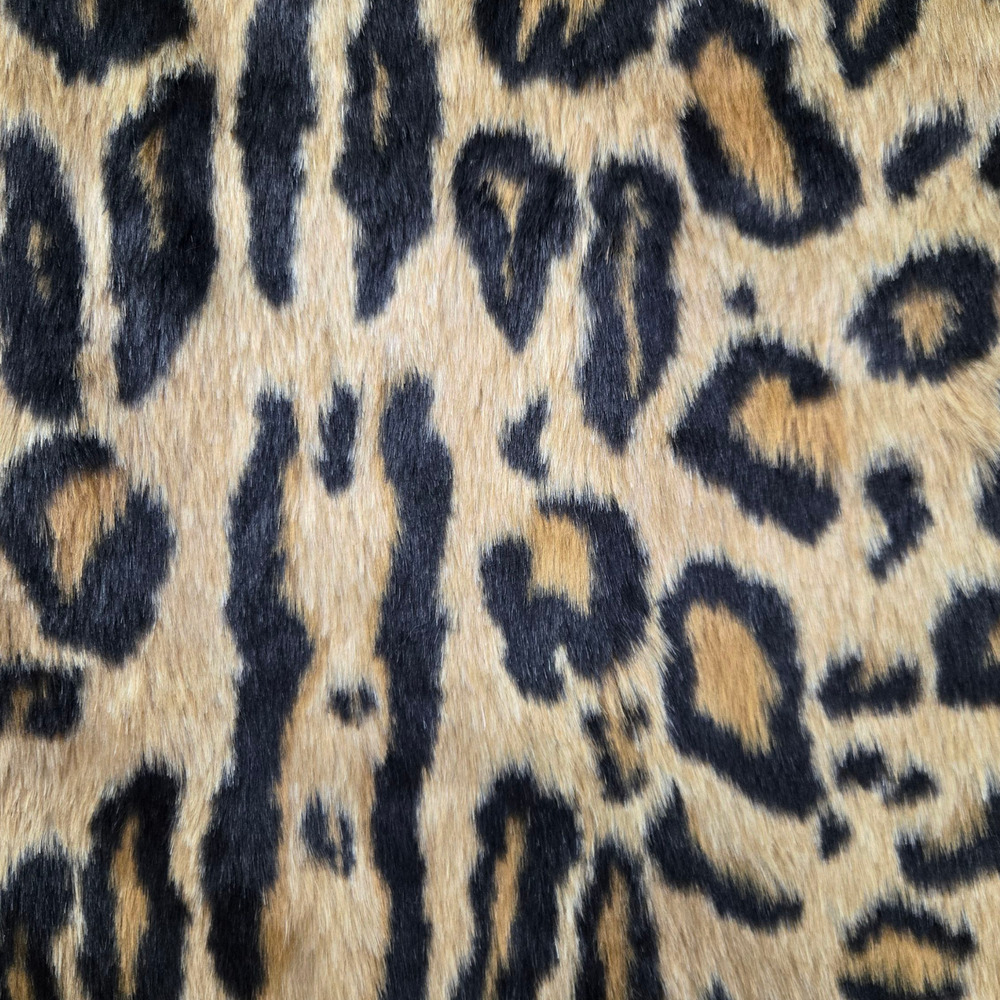Romeo Juliet Couture Faux Fur Leopard Animal Print Vest with Pockets Size Small - Picture 9 of 10
